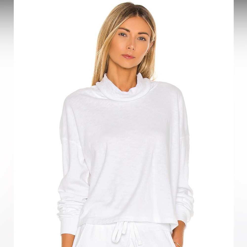 Sustainable Slub Terry Top in White XS